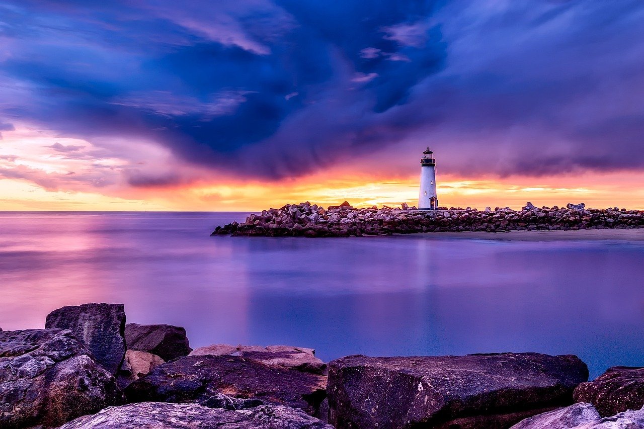 santa cruz, lighthouse, california